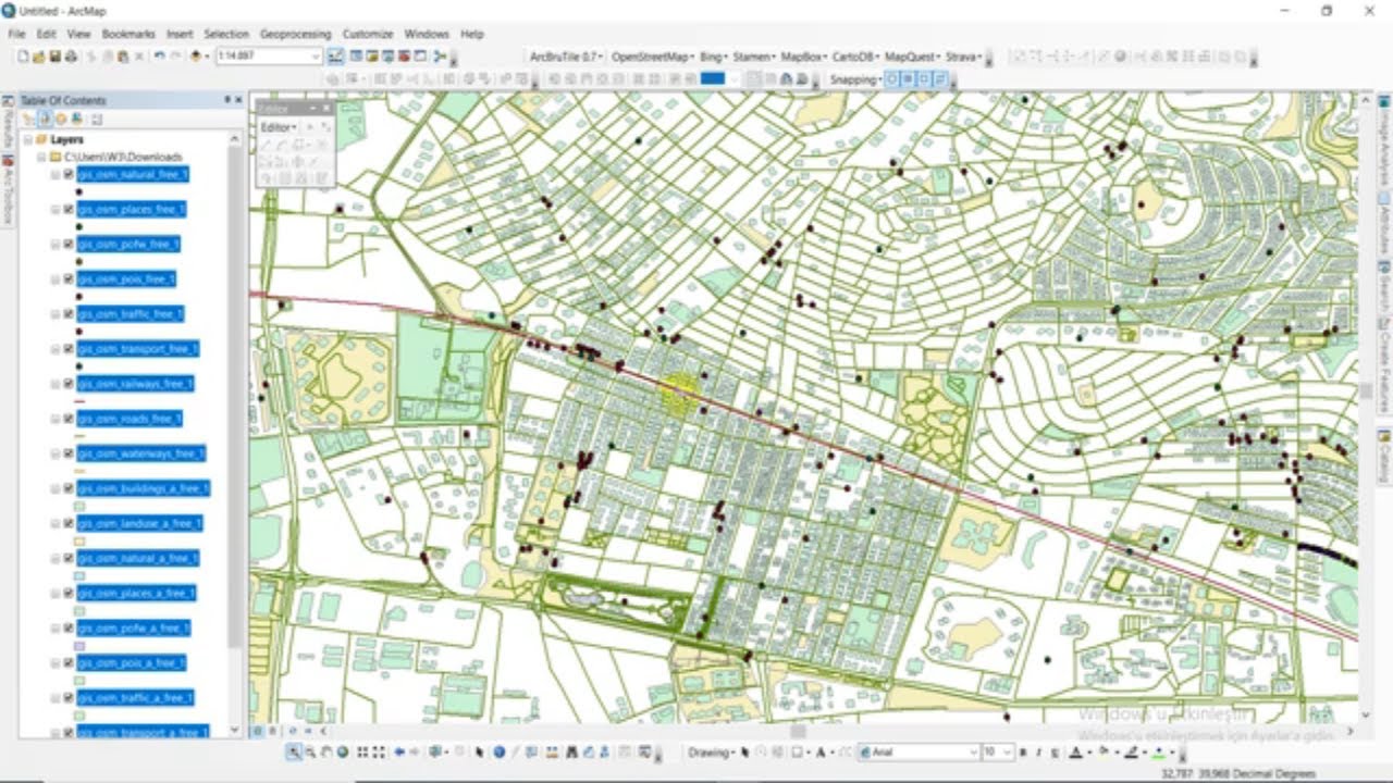 Openstreet Map (OSM) Data Download Shapefile (shp)