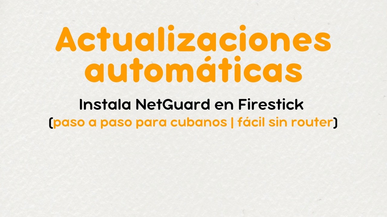 Bloquea actualizaciones automáticas en Fire TV | para Cuba ¡sin router!
