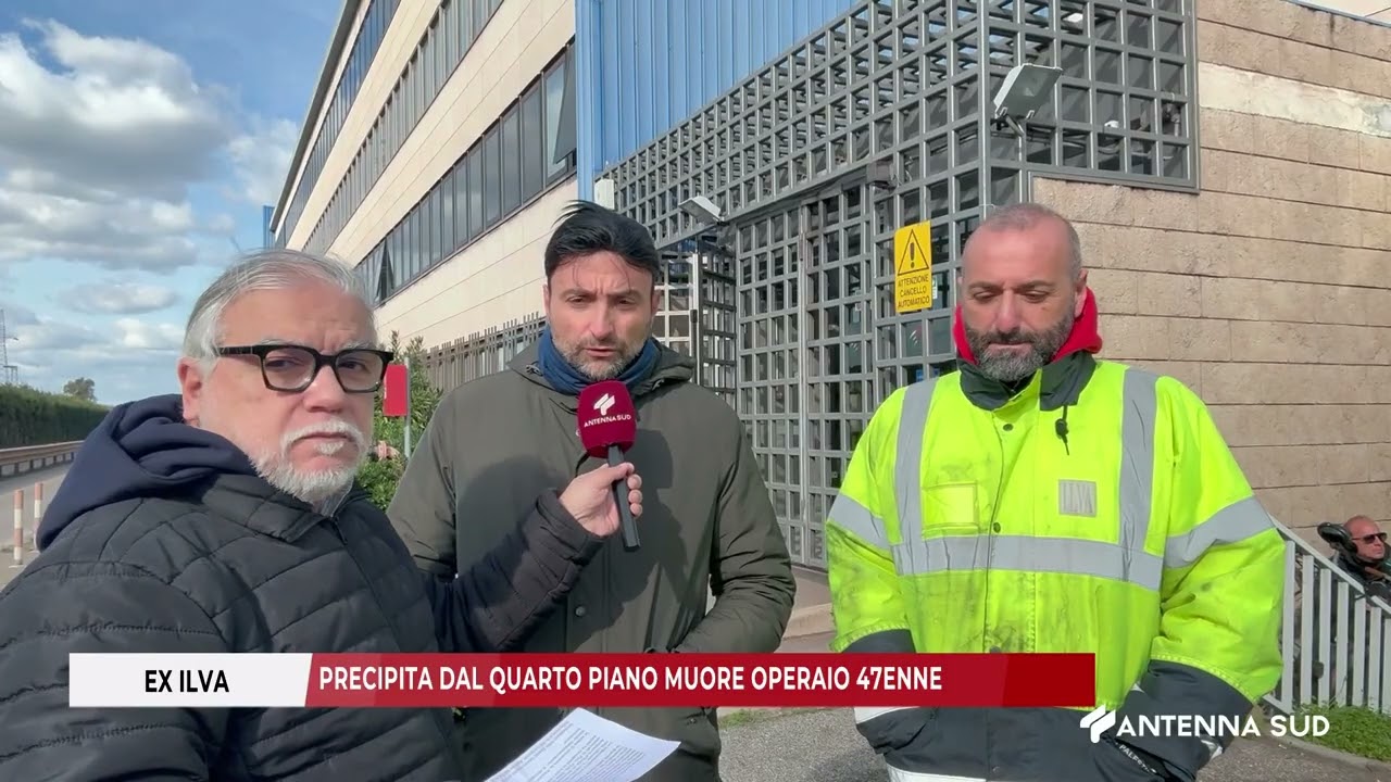 12 GENNAIIO 2026    EX ILVA - PRECIPITA DAL QUARTO PIANO MUORE OPERAIO 47ENNE