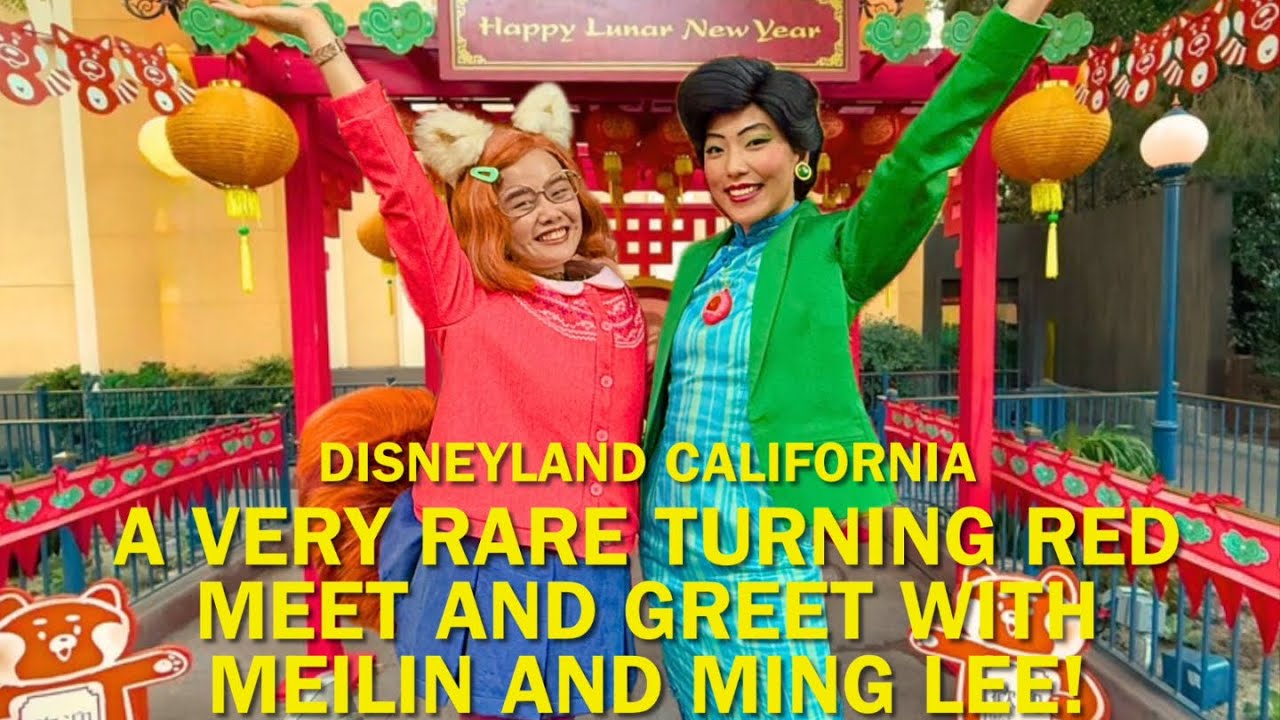Meeting Meilin Lee & Her Mom Ming From Turning Red: A RARE Pixar Disneyland Meet and Greet! #disney