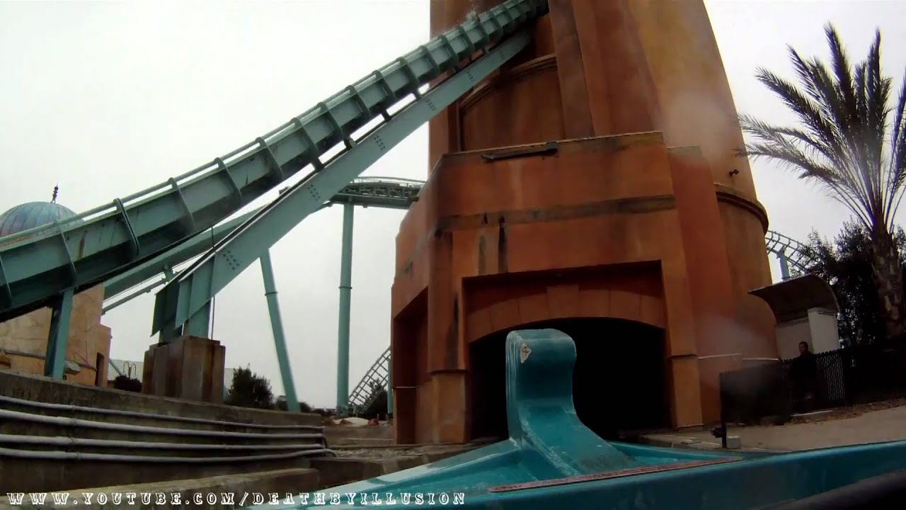 Journey To Atlantis On-ride Front Seat (HD POV) SeaWorld San Diego
