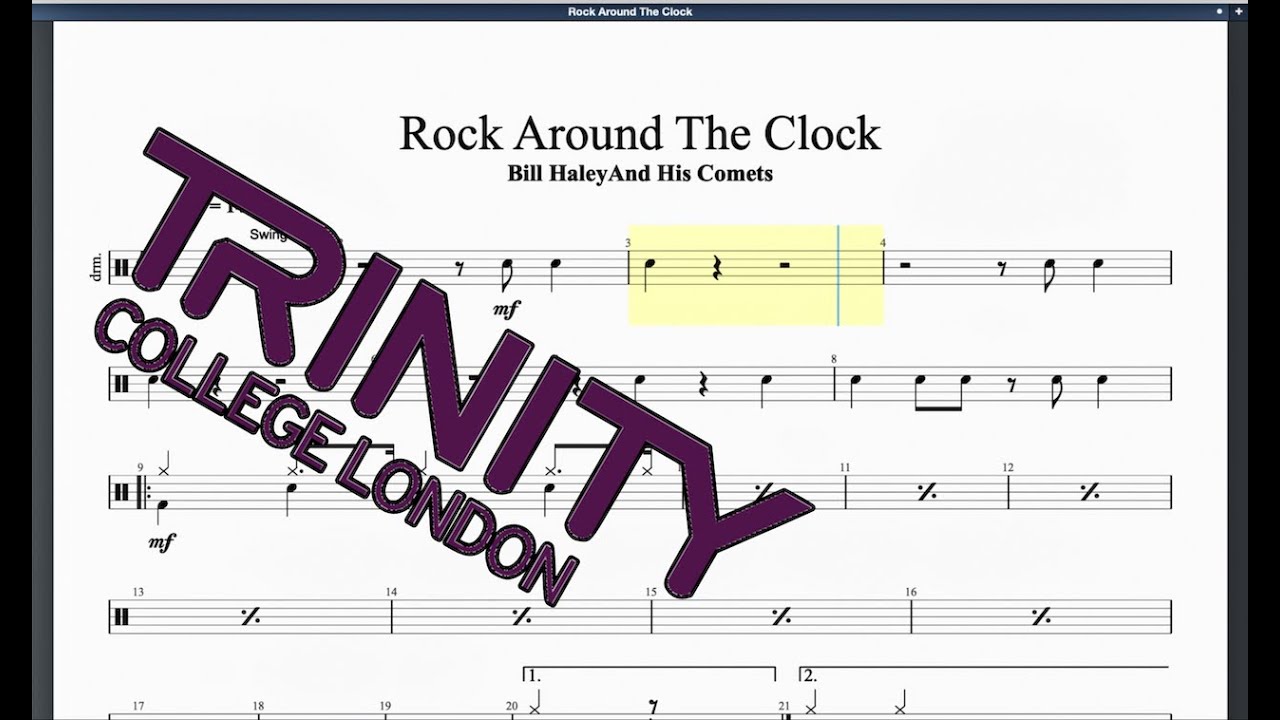 Rock Around The Clock (2012 Syllabus) Trinity Grade 2 Drums