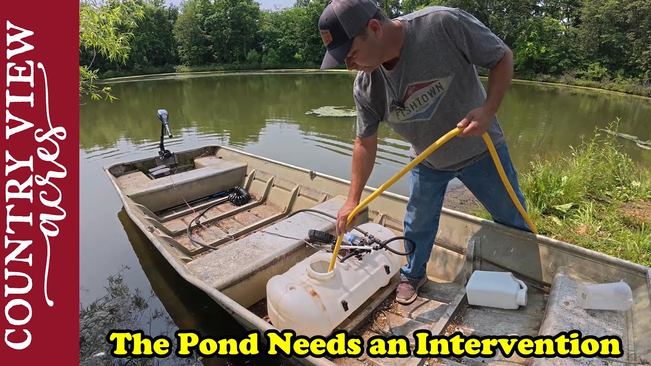 You Guys Were Right, I Should Have Done this Years Ago. Treating Pond from the Boat & Discing Field