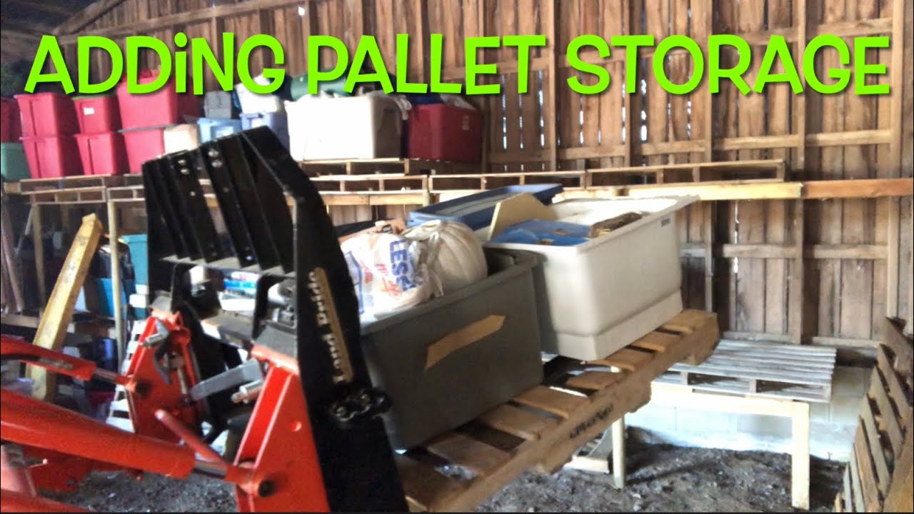 Kubota Tractor and Landpride Pallet Forks Adding more Pallet Storage
