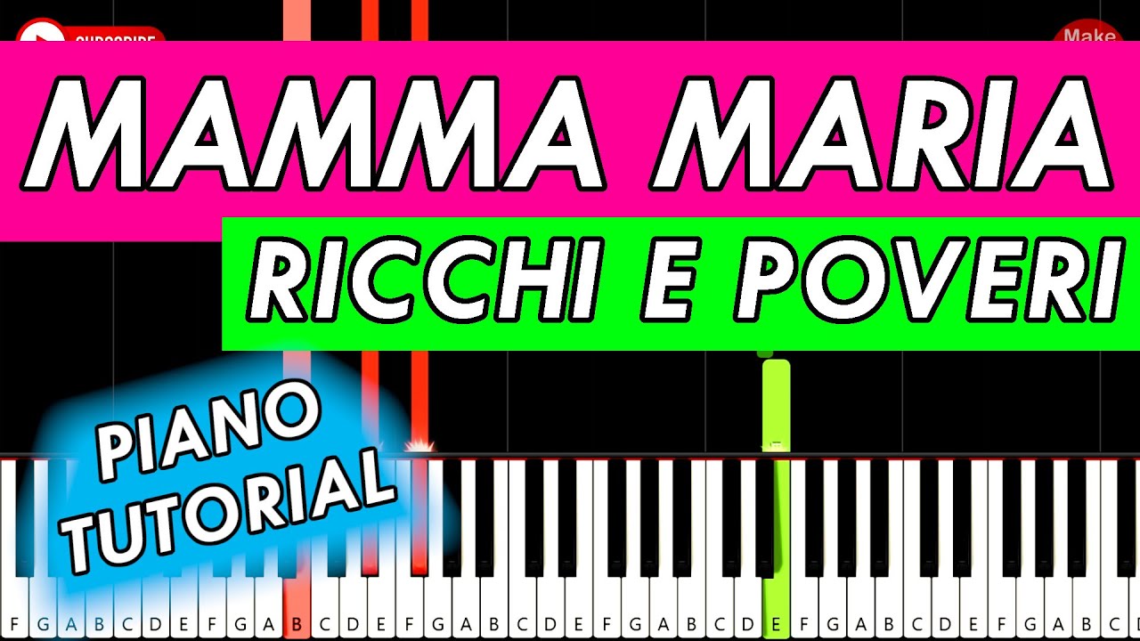 Ricchi E Poveri - MAMMA MARIA 🎹 Piano Tutorial
