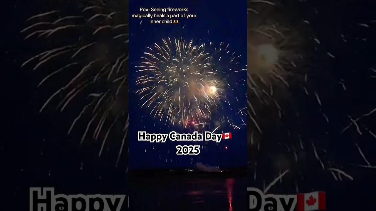 Happy CanadaDay2025 🇨🇦🇨🇦#Fireworks2025 #HappyCanadaDay #YTShorts #ViralShorts #CanadaFireworks