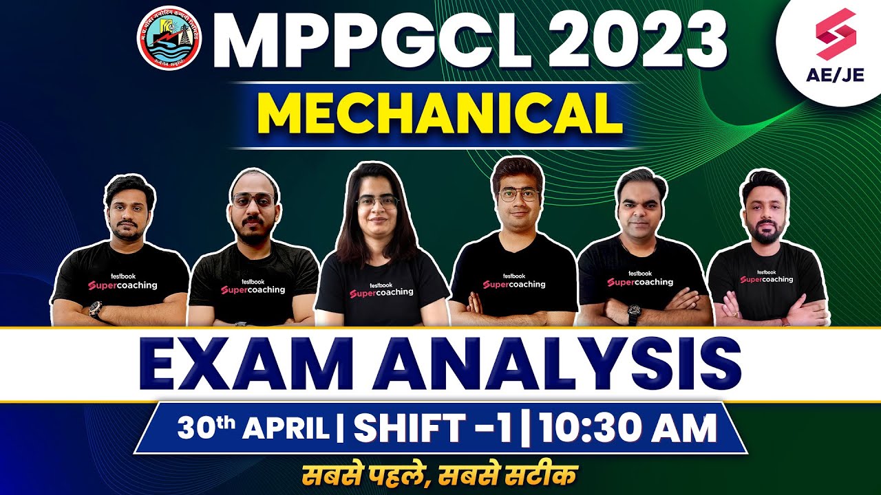 MPPGCL EXAM ANALYSIS 2023 | 30 April Shift-1 MPPGCL MECHANICAL PAPER ANALYSIS 2023 | MPPGCL JE 2023