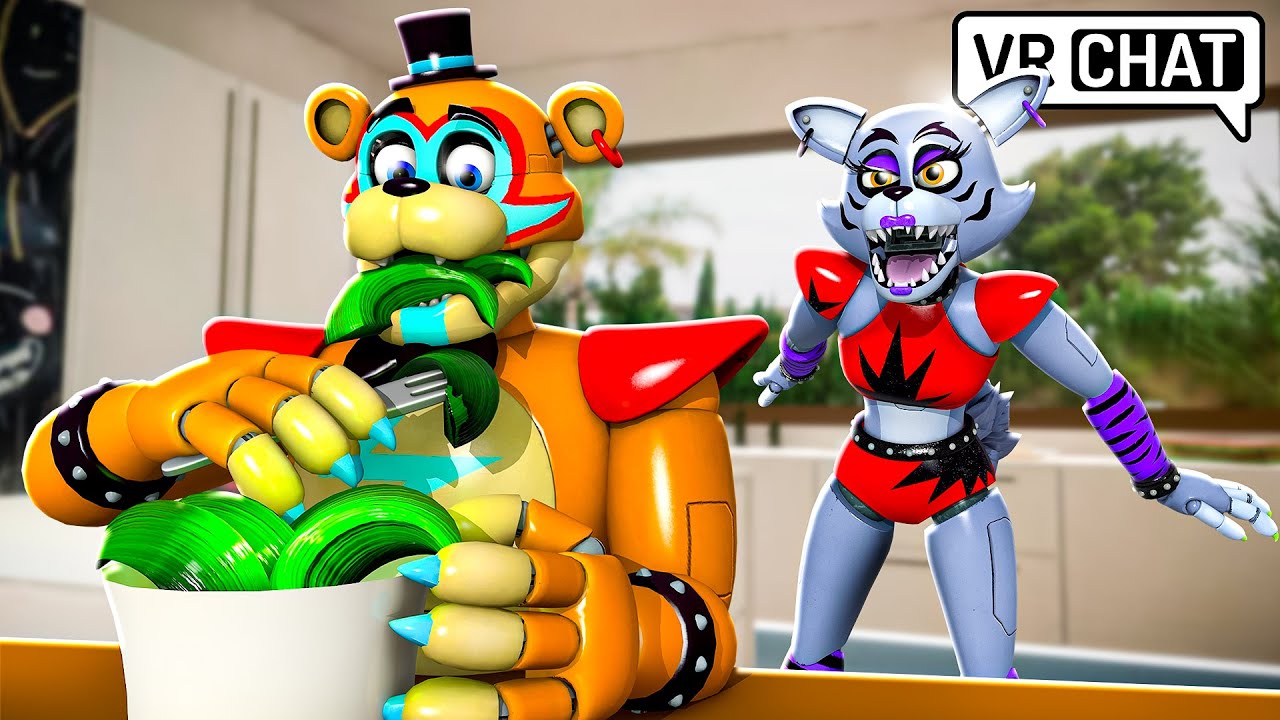 Glamrock Freddy STOLE Roxanne Wolf's HAIR in VRCHAT