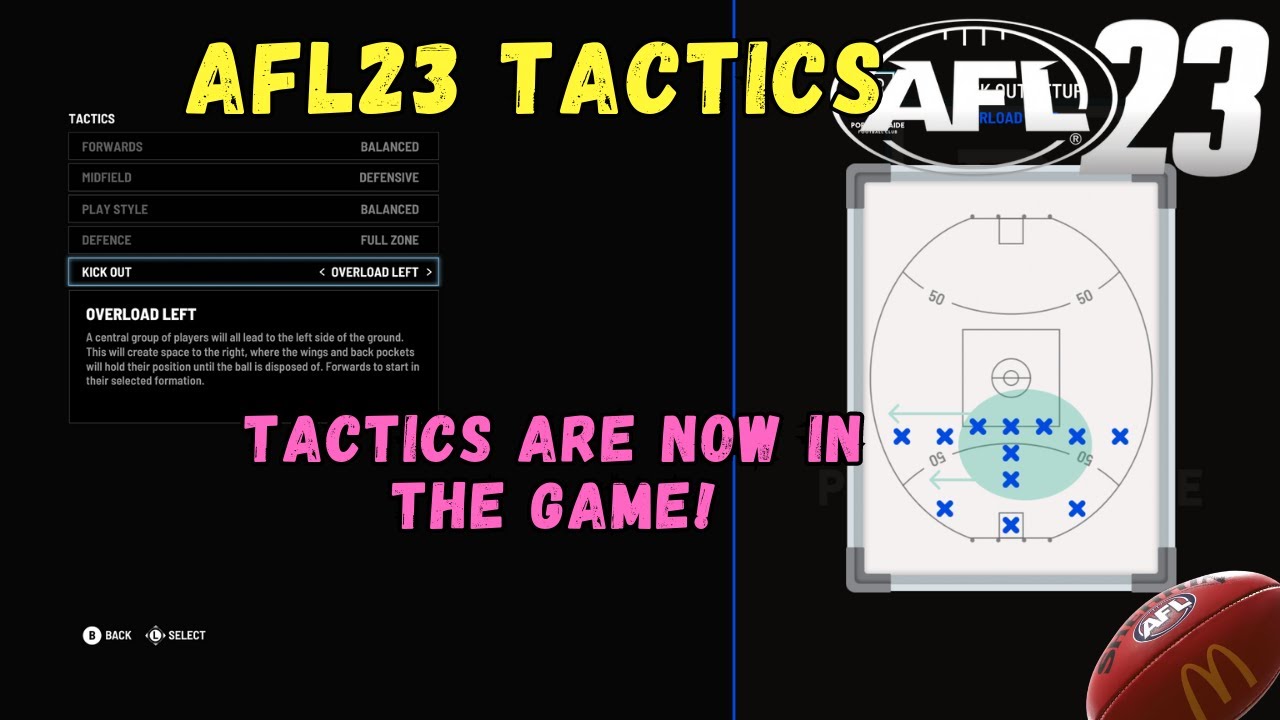 AFL23 Tactics are in the game!