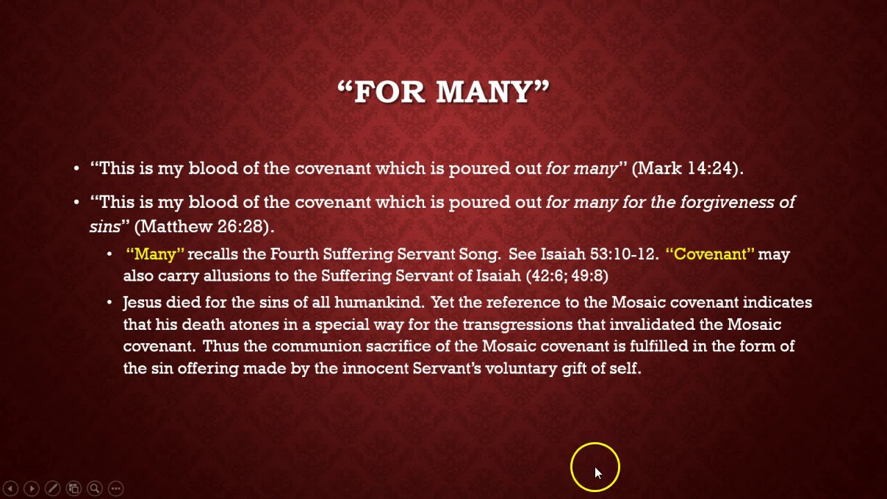 The Eucharist in the New Testament - Part III