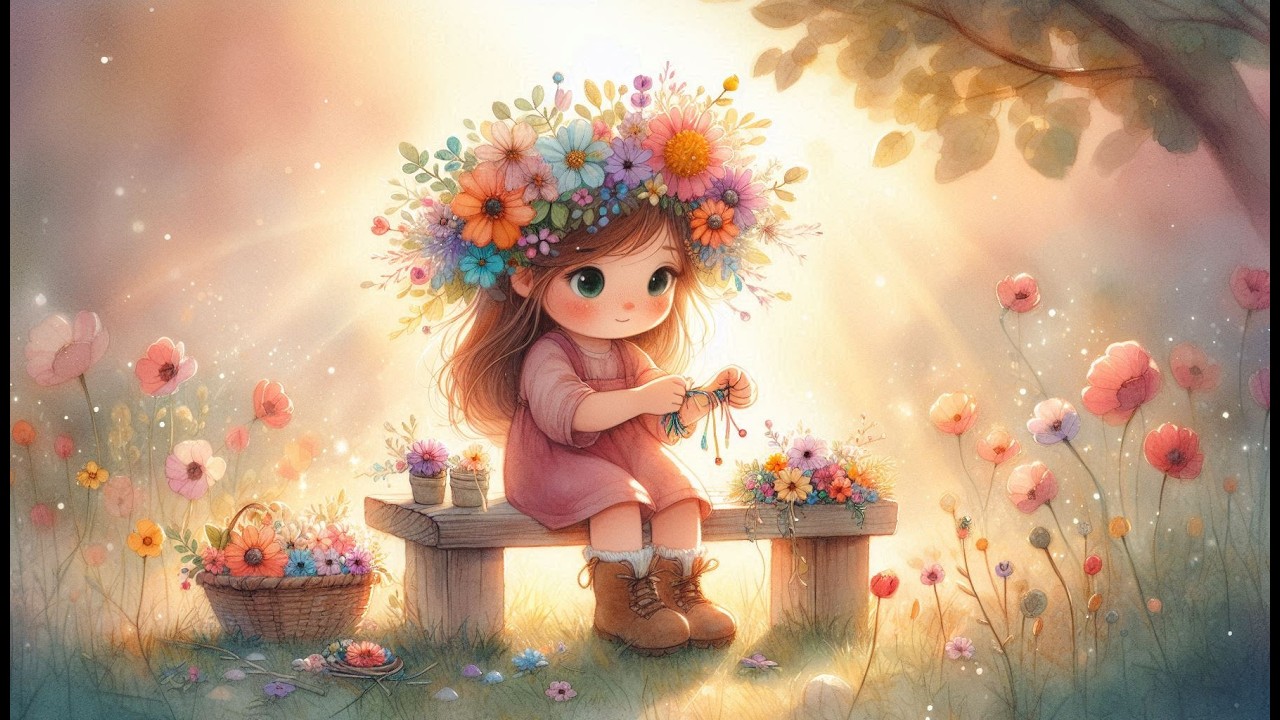 Ленче бере цвеќиња 🌸 Детска народна песна | Lenche Bere Cvekinja Macedonian Children’s Song