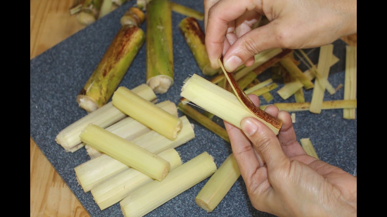 How to cut and peel sugarcane | Sugarcane cutting | Peel sugarcane | DIY sugarcane cutting