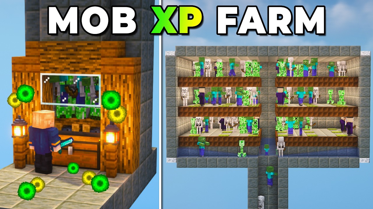 EASY All Mob/Creeper XP Farm in Minecraft 1.21.11