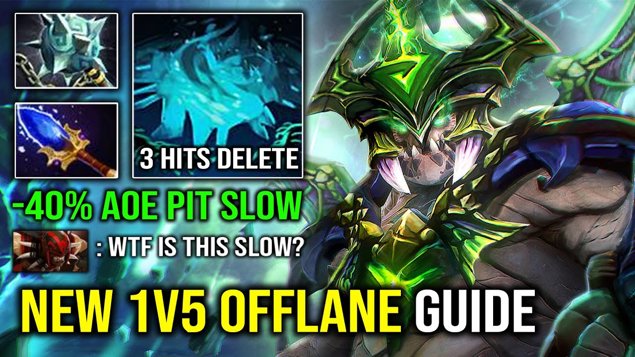 NEW 1v5 Offlane Underlord Guide | WTF 3 Hits Delete Max Atrophy Aura -40% AoE Slow Dota 2