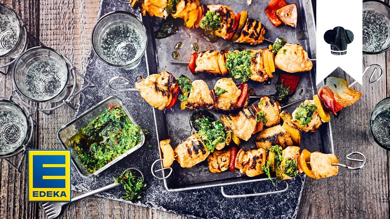 Schaschlik selber machen I Gegrillte Fleischspieße mit Paprika und Zwiebeln | EDEKA