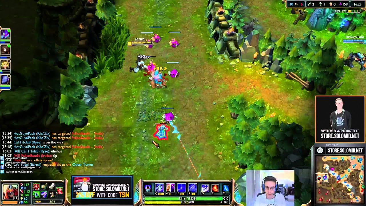 TSM Bjergsen Zed vs Fizz [Challenger Ranked solo queue mid]