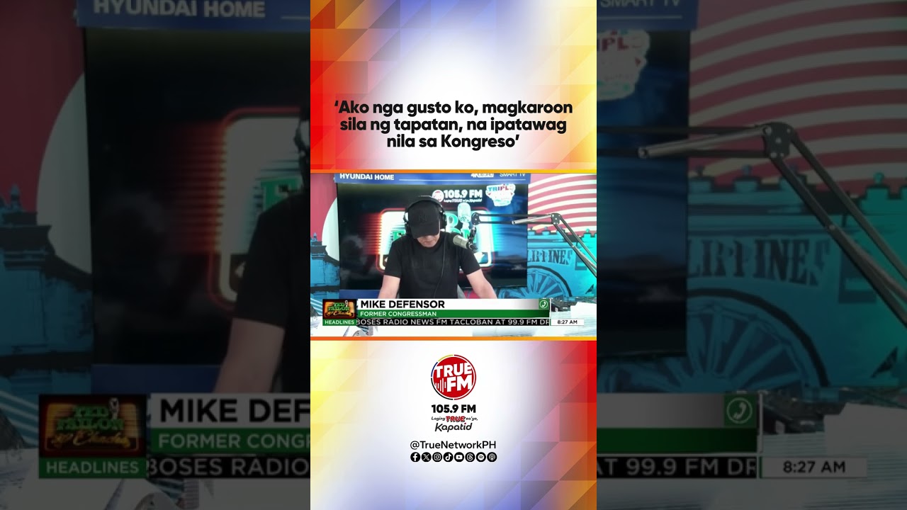 ‘Ako nga gusto ko, magkaroon sila ng tapatan, na ipatawag nila sa Kongreso’