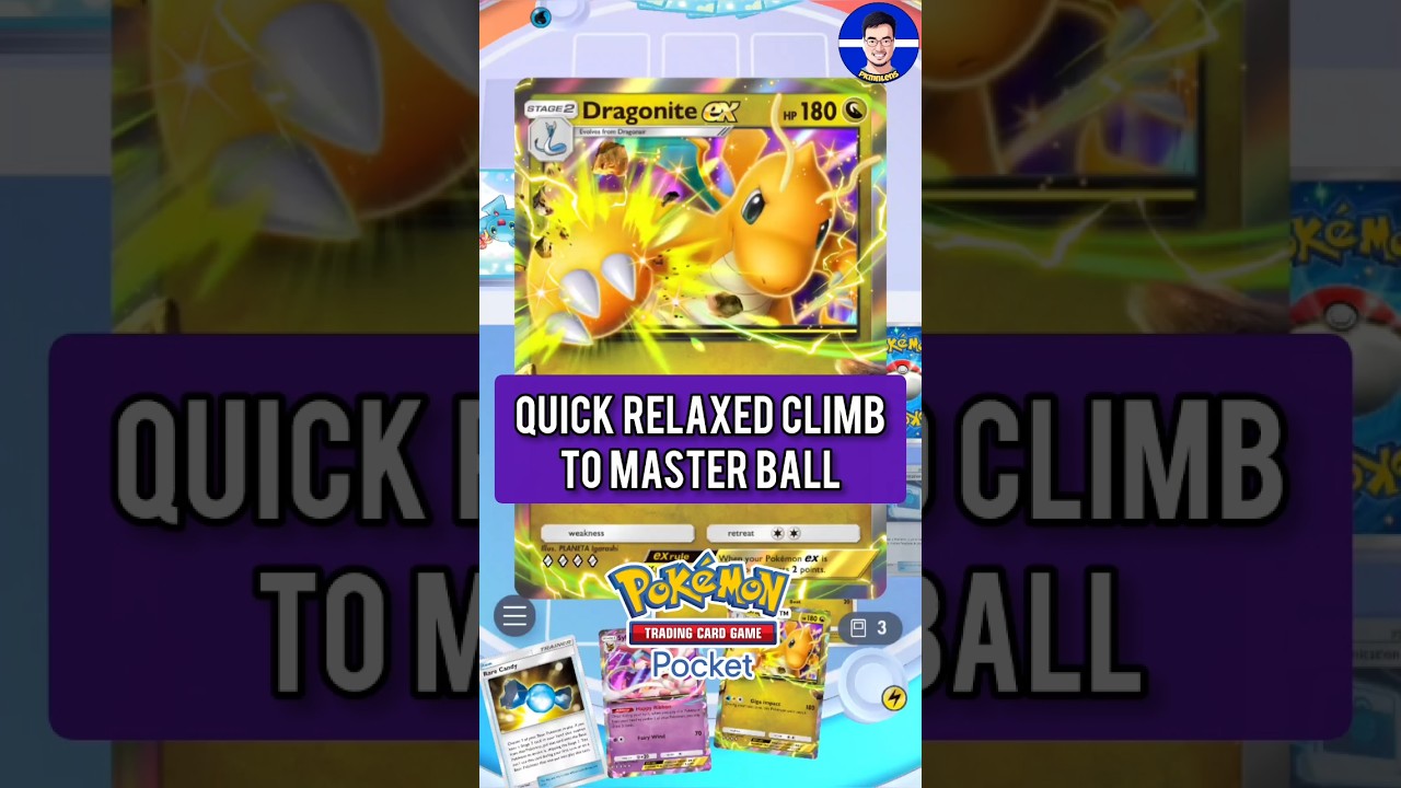 DRAGONITE is great for the CLIMB TO MASTER BALL in Pokemon TCG Pocket! #PokemonTCGPocket
