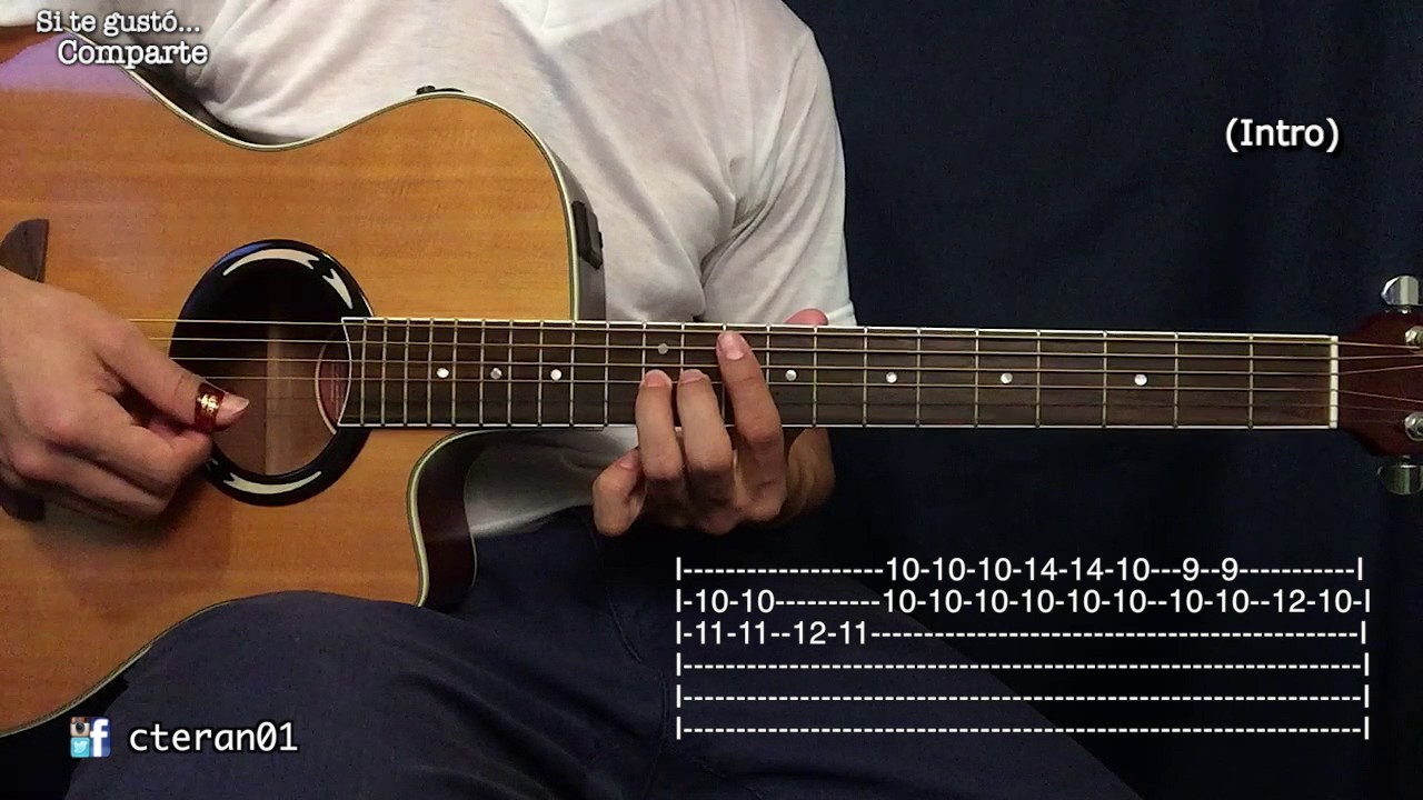 Te vas amor - Anthony Santos Tutorial Guitarra