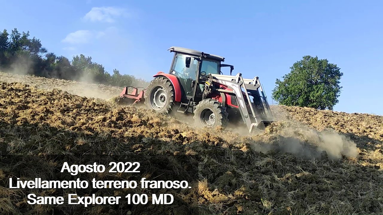 Stiratura terreno con Same Explorer 100 MD