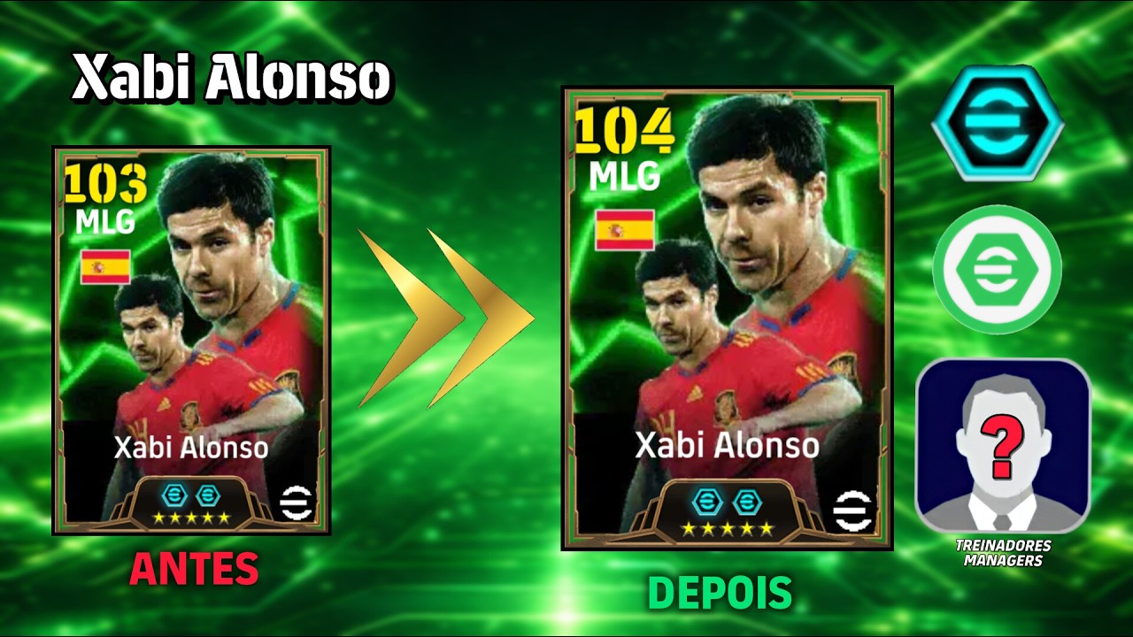 🎯 XABI ALONSO 104 + TÉCNICOS que AUMENTAM o OVER TREINO | eFootball 🔥