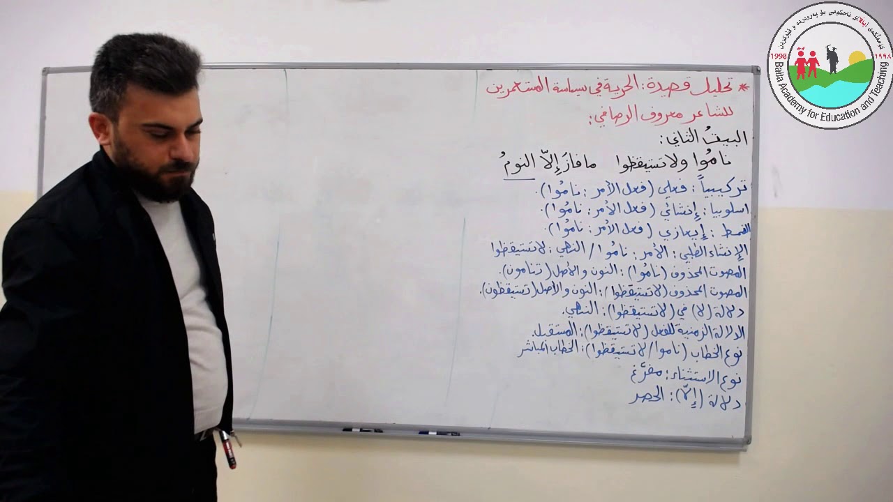 #تحليل قصيدة (الحرية في سياسة المستعمرين للمعروف الرصافي): عمر رواندزي، إعدادية (بالا) الانجليزية