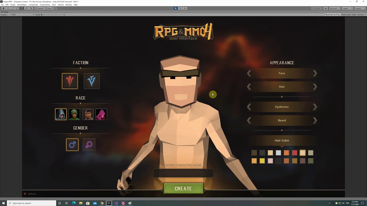 1. Unity RPG: Character Creator