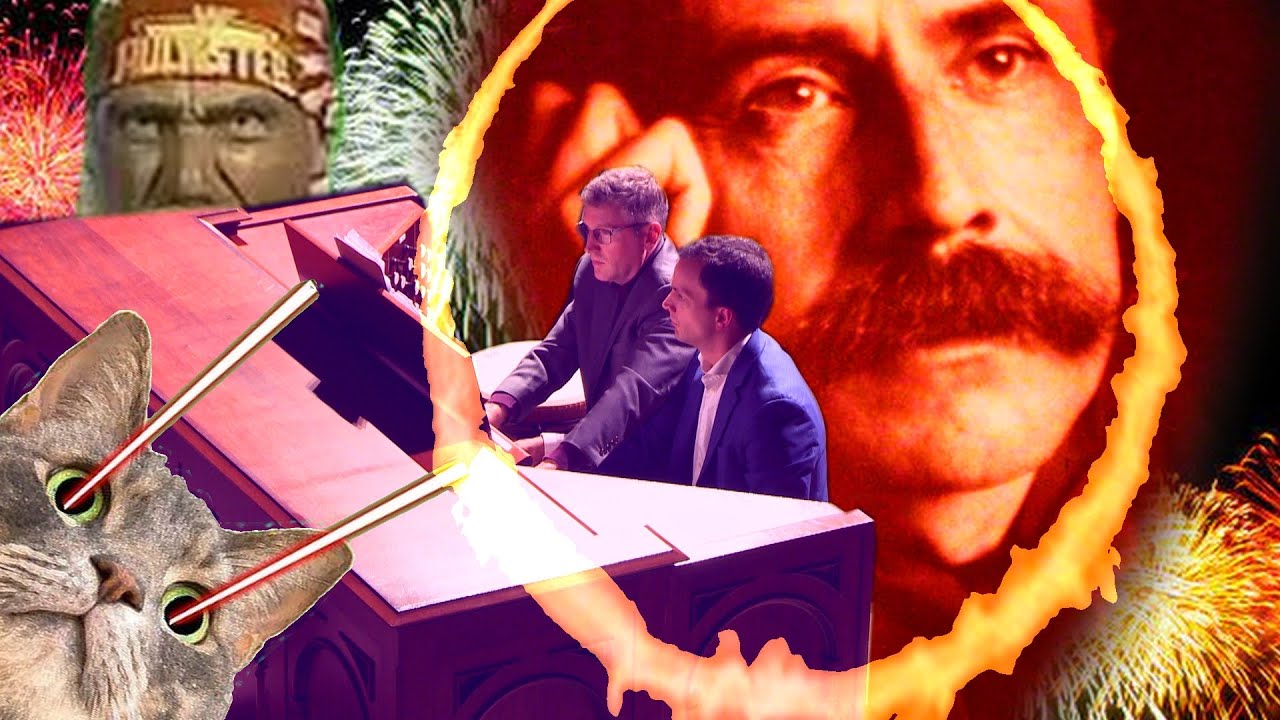 Elgar's Enigma Variations for 4 Hands and 4 Feet!