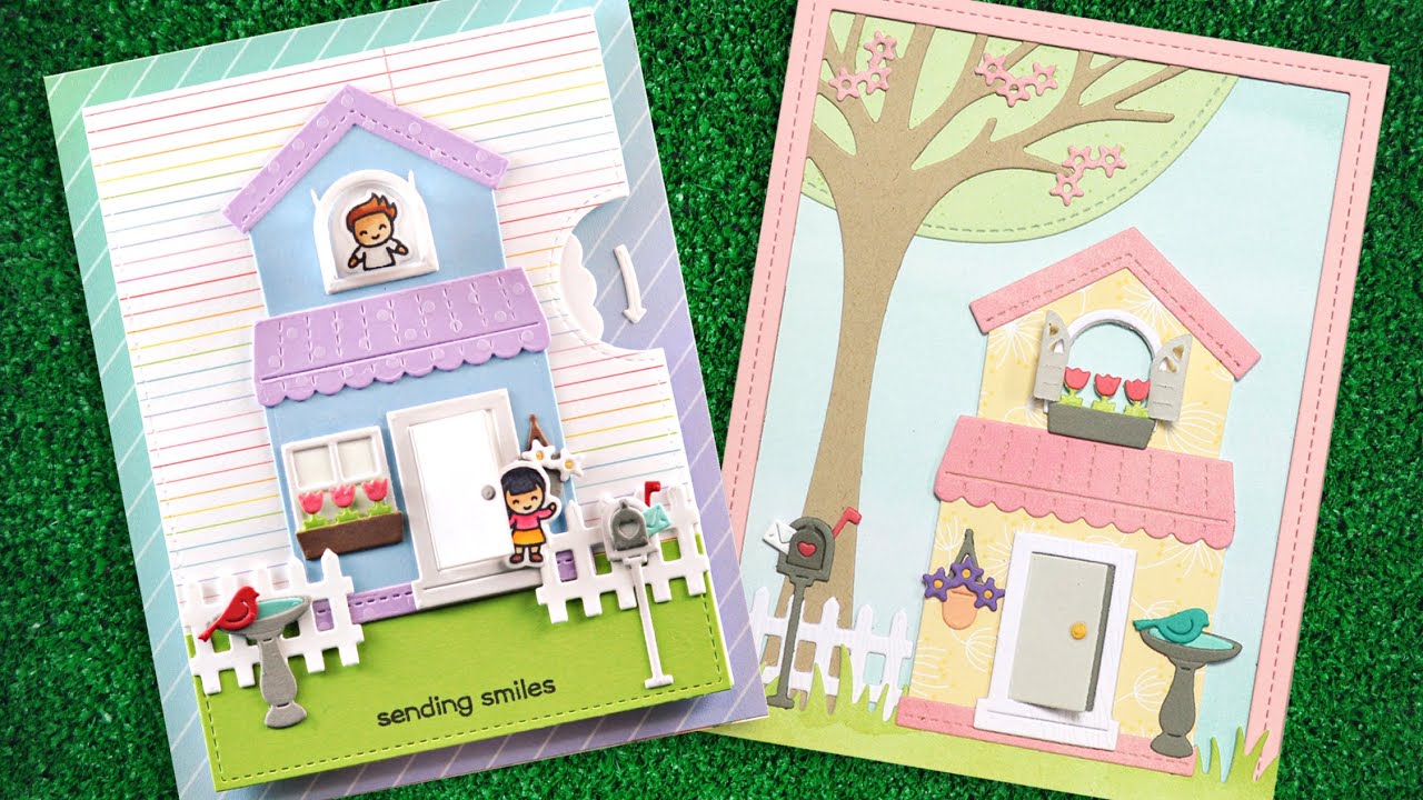 Intro to Build-A-House Spring Add-On + 2 cards from start to finish