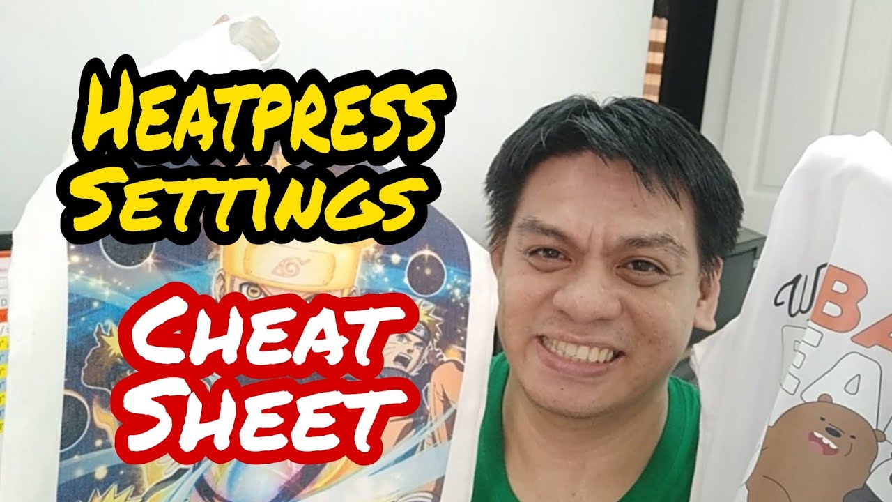 Heat press Settings Cheat sheet Extra Income t shirt Printing business SirTon Prints