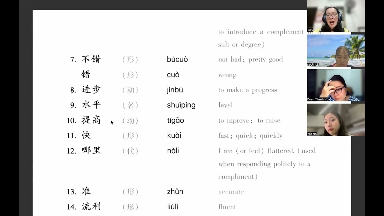 Tiếng Hoa Hán ngữ quyển 2 bài 25