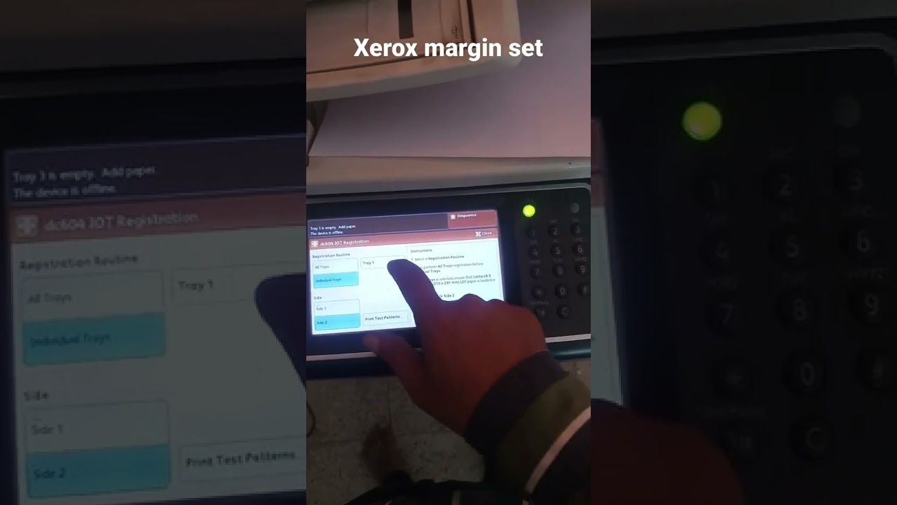 xerox 5855 5865 5875 5890 margin set 100%