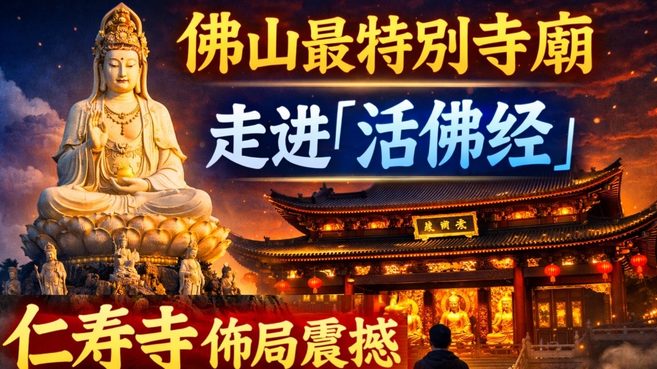 👉 走進佛山最特別寺廟🔥仁壽寺震撼佈局｜一座可以走進的《活佛經》｜佛山禪城！