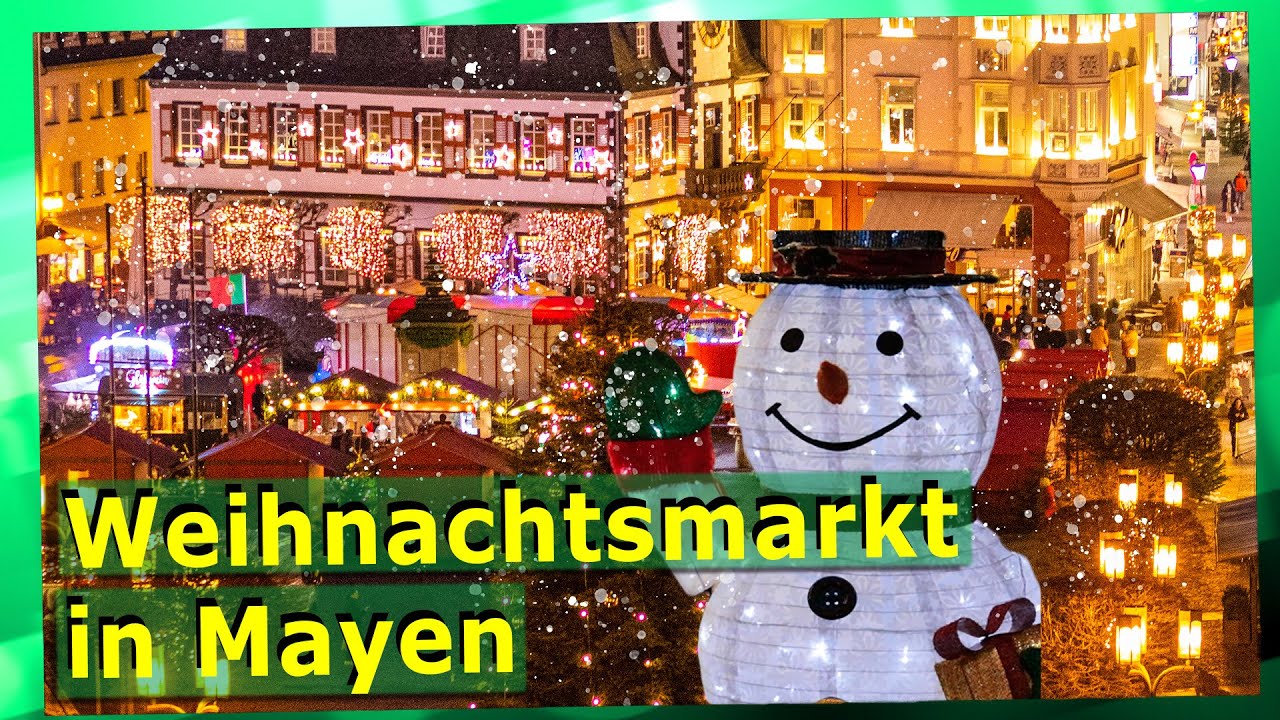 Weihnachtsmarkt Mayen mit der größten Adventkerze im romantischen Ambiente der Genovevaburg