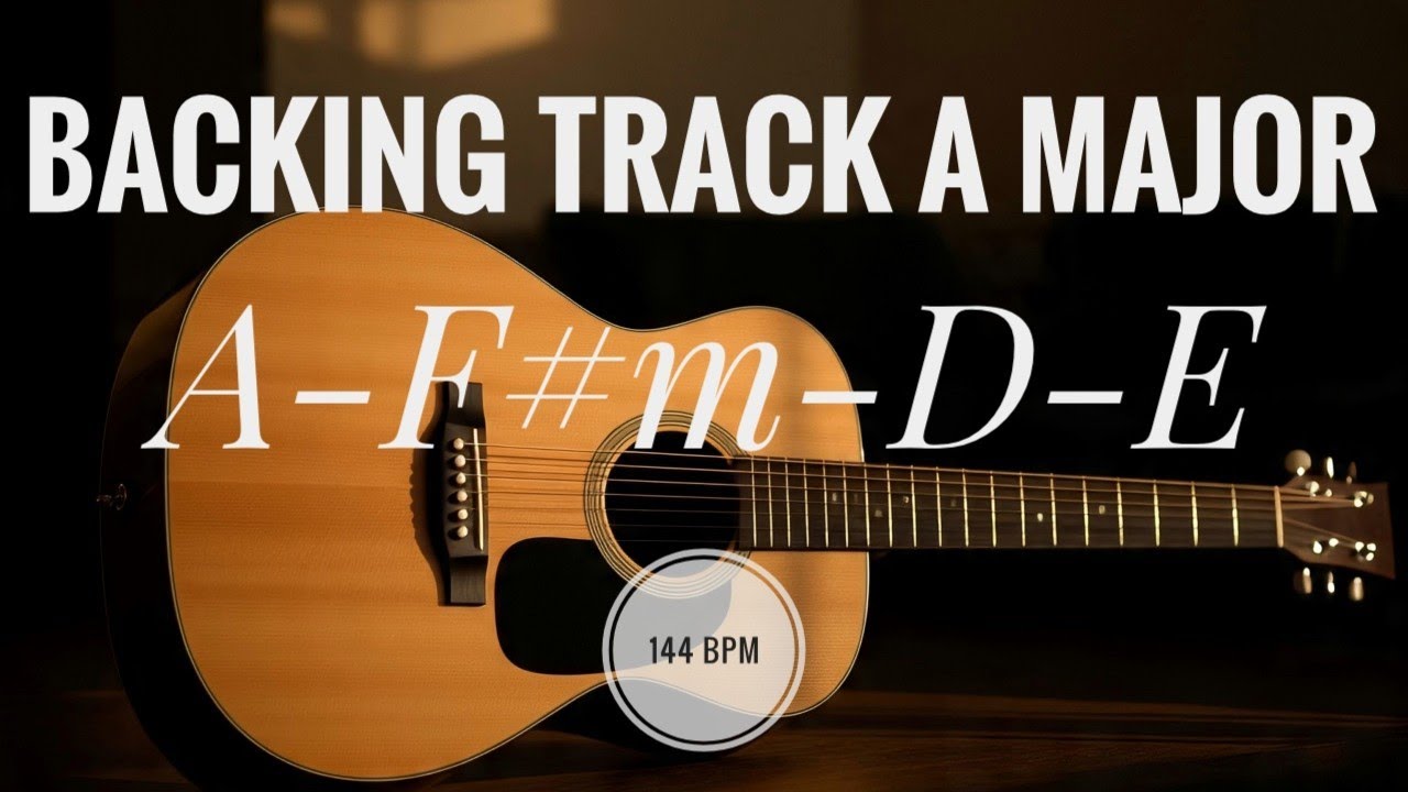 A major backing track | 144 BPM | Acoustic balland guitar backing track 