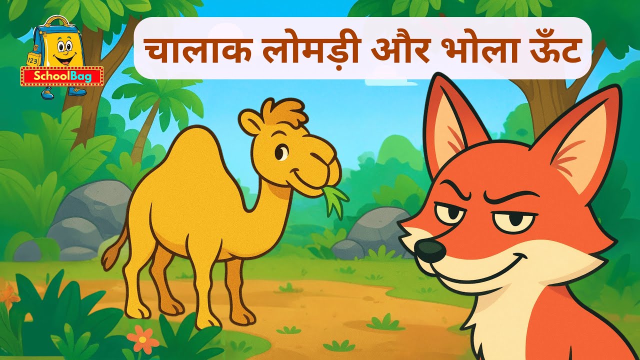 चालाक लोमड़ी और भोला ऊँट 🦊🐪 | मजेदार हिंदी कहानी | Hindi Moral Story for Kids