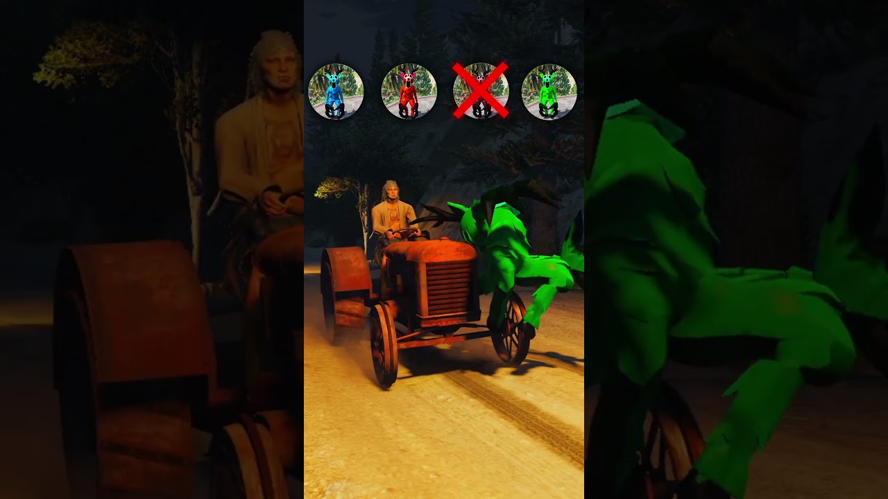 RUDY TRAKTOR WYZWANIE & TĘCZOWY JELEŃ: 99 Nocy w Lesie w GTA 5 #gta5