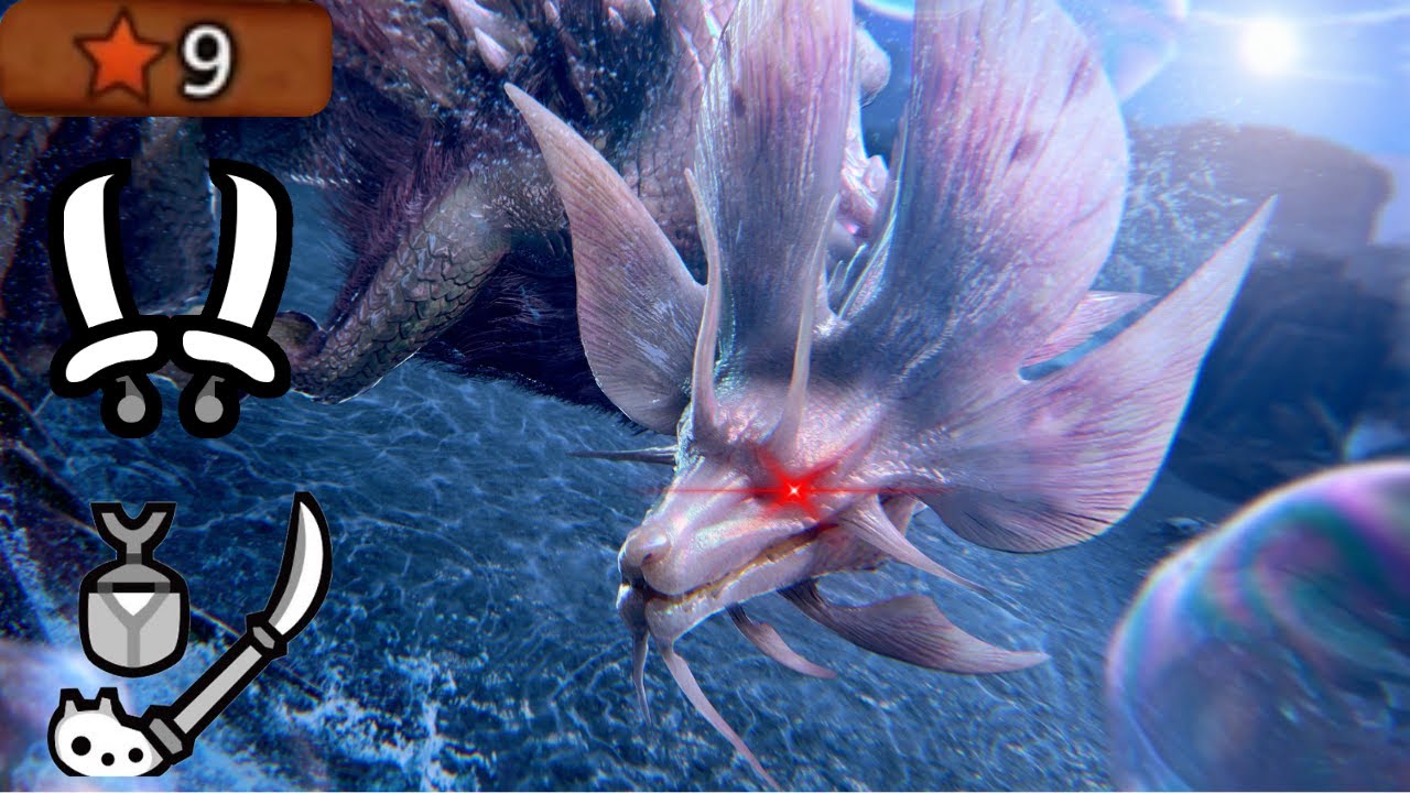 Сражение с 9-звездочной Мизуцунэ с оружием, которым я не умею играть. (Monster Hunter Wilds)