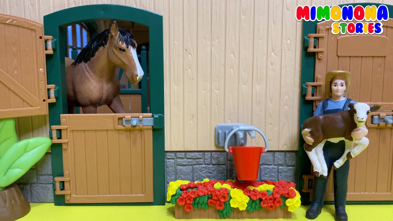 Toc Toc... Hola! Quién es?... Es el Caballo🐴 Animales dela Granja para niños ✨ Mimonona Stories