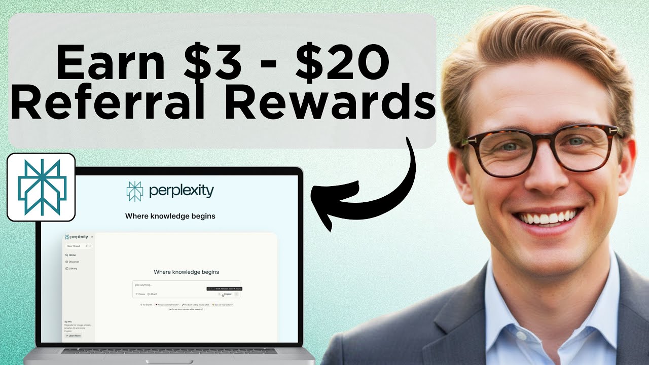 Как заработать от 3 до 20 долларов с помощью реферальной программы Perplexity AI