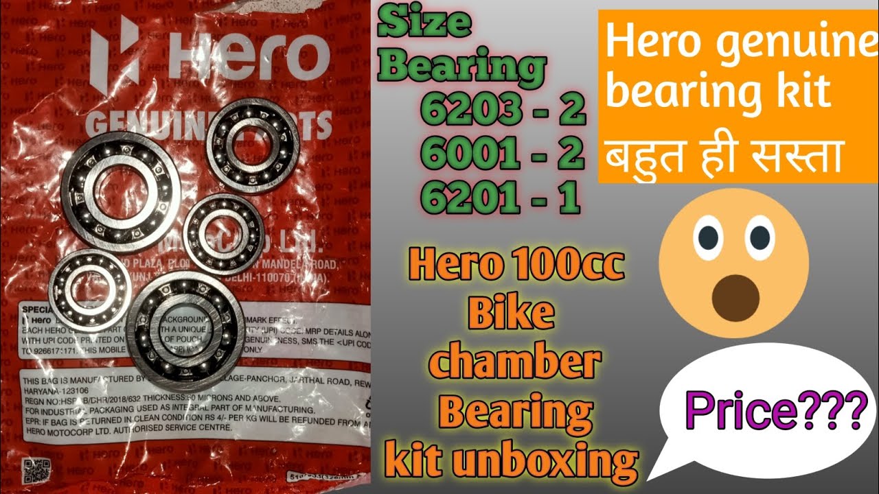 Hero 100cc bike Bearing kit......