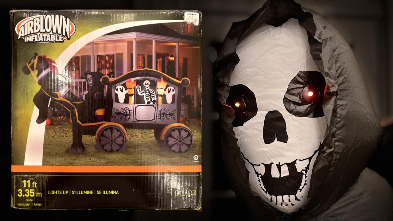 Rare 2016 Carriage! | 11-ft Airblown Inflatable Reaper's Ride Scene from At Home