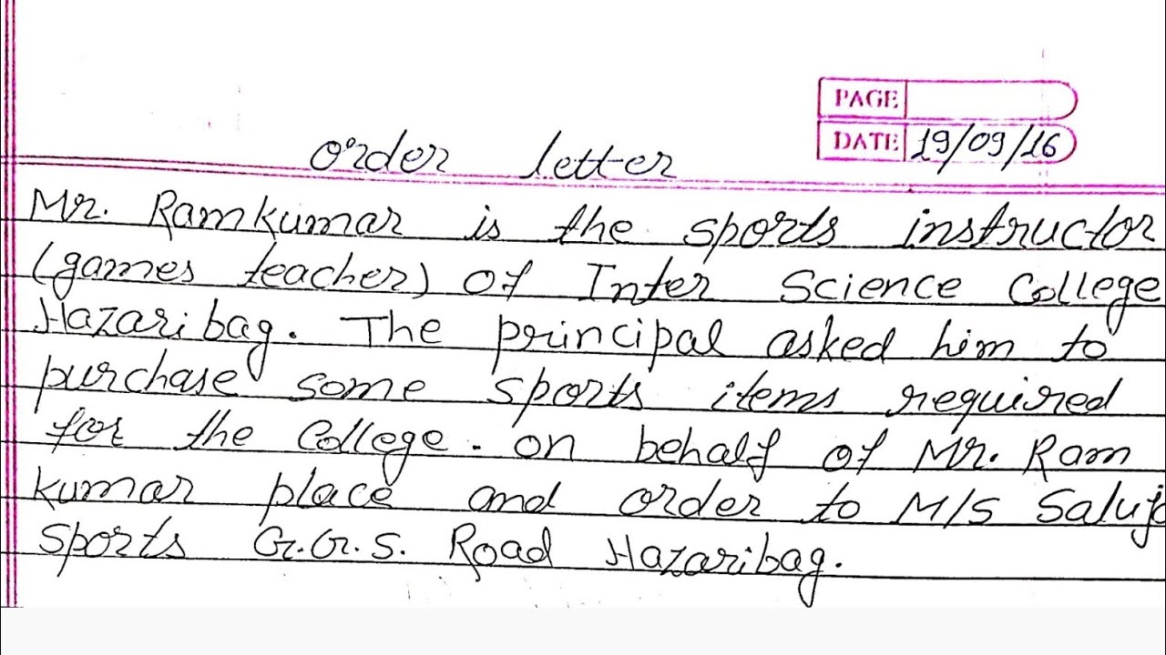 How to write order Letter |Formal Letter|Online Study School||