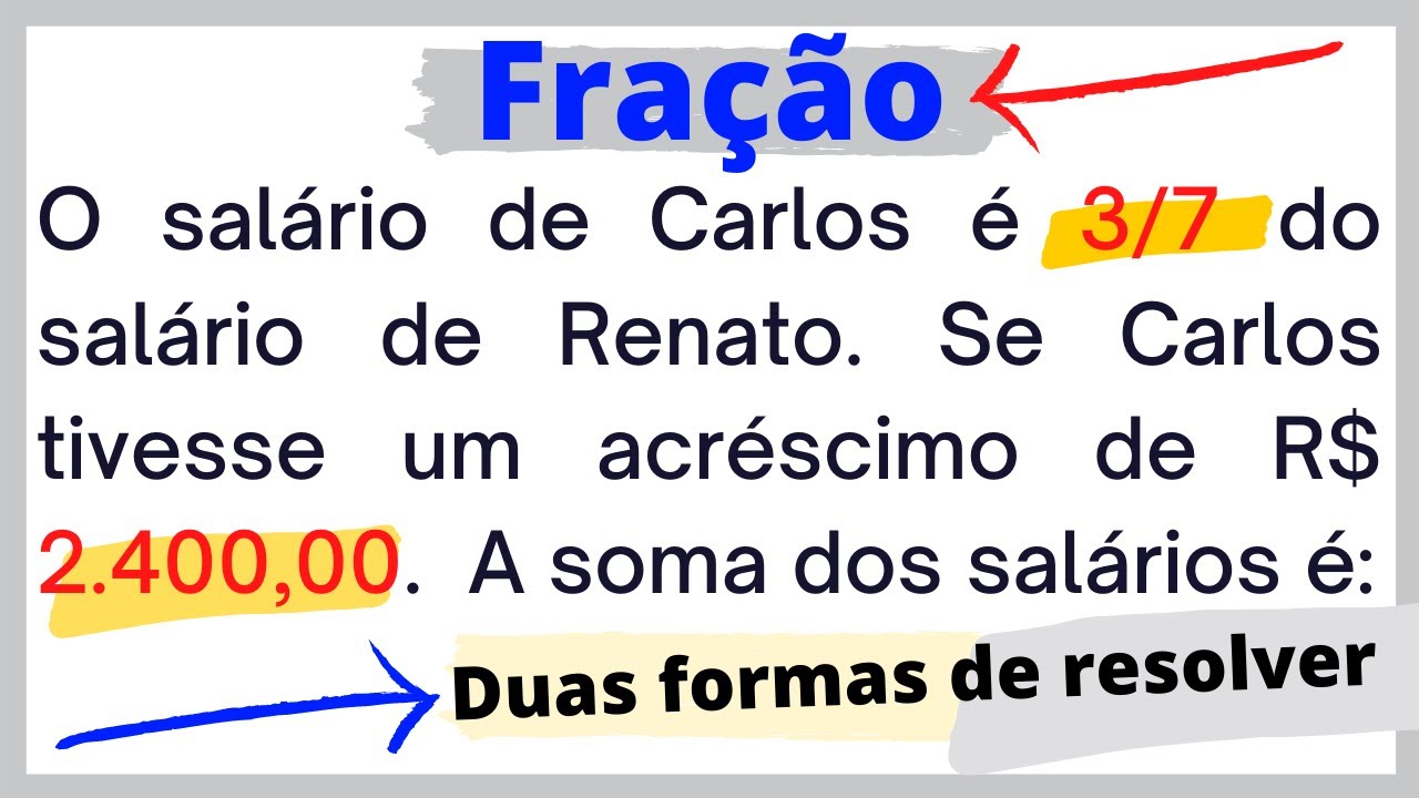 ÓTIMO PROBLEMA DE FRAÇÃO EQUAÇÃO POR SUBSTITUIÇÃO | Bando de Estudiosos - Matemática