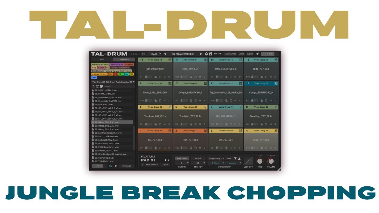 Chopping breaks with TAL-Drum
