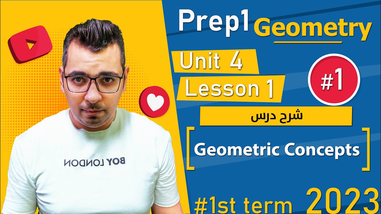 Math⚡Prep 1 - 1st term⚡Geometry⚡Unit 4 : Lesson 1 ⚡Geometric Concepts⚡