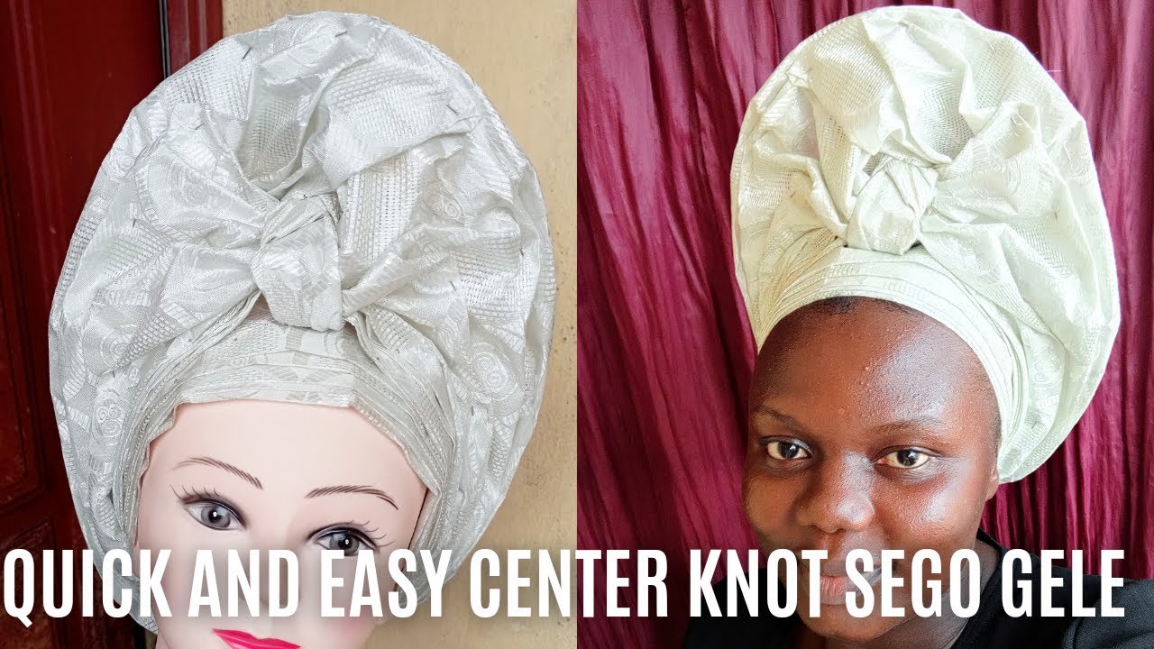 How to tie Simple Center Knot Gele Using Sego | For Beginners #09 #trending #viral #gele #fyp