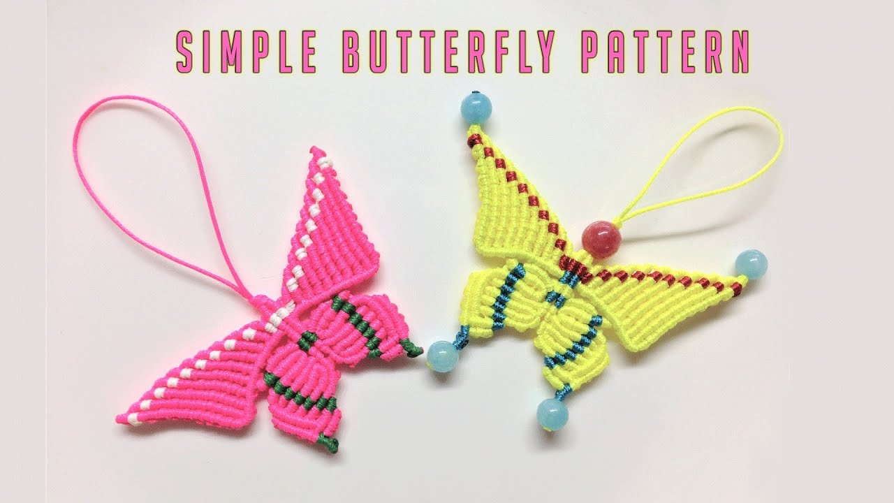 Don't miss this macrame tutorial if you finding a simple and easy pattern - Thắt dây con bướm