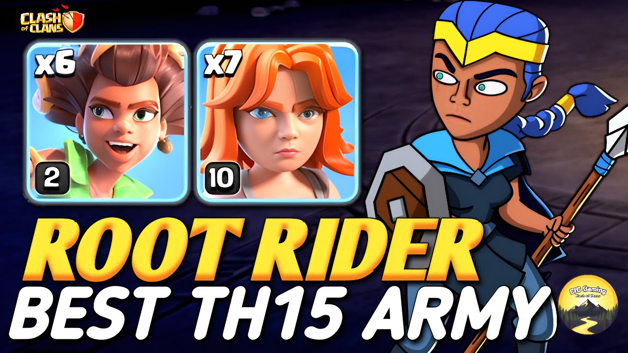 BEST TH15 ARMY 🔥 Root Rider & Valkyrie Smash | ​TH15 Root Rider Strategy (TH15 Strategy) 