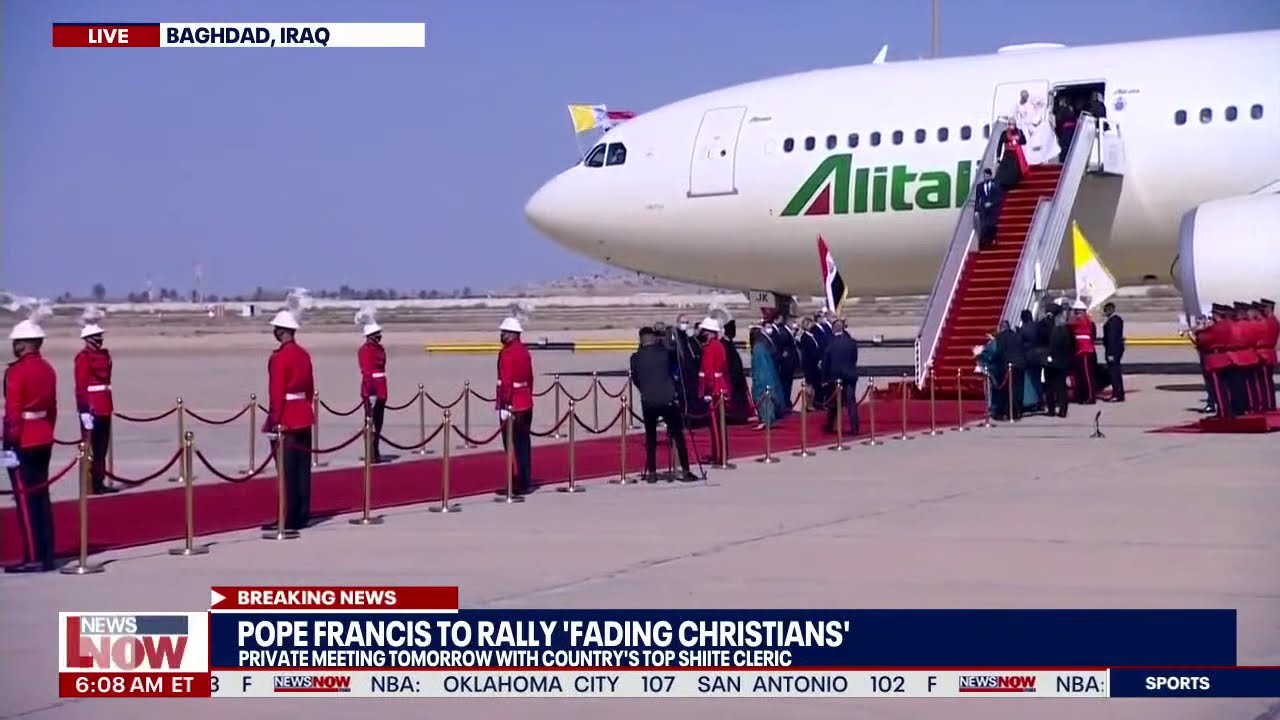 WATCH: Pope Francis arrives in Iraq for first ever papal-visit | NewsNOW From FOX